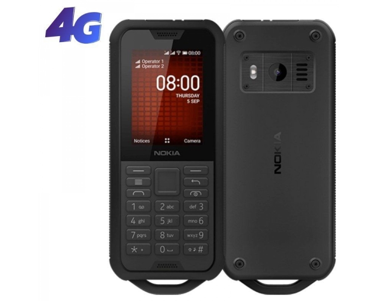 Teléfono Móvil Ruggerizado Nokia 800 Tough Negro Acero