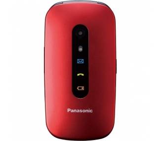 Teléfono Móvil Panasonic Kx-Tu456Exre Para Personas Mayores Rojo