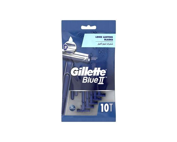 Gillette Blue II Fixed Head Disposable 10 Razors