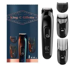 King C. Gillette Cordless Men’s Beard Trimmer Kit With 3 Interchangeable Combs