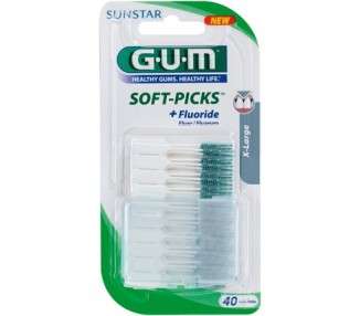Gum Dental Soft Picks Extra Large Metal Free Brushes 40 Pack