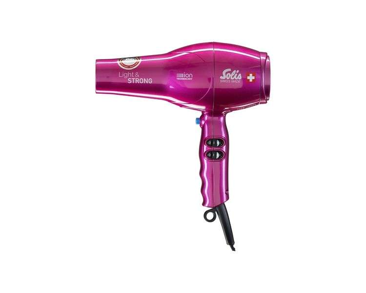 Solis Hair Dryer Swiss Light & Strong Pink