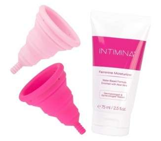 INTIMINA Lily Cup Compact Size A with Free Compact Size B and Feminine Moisturizer