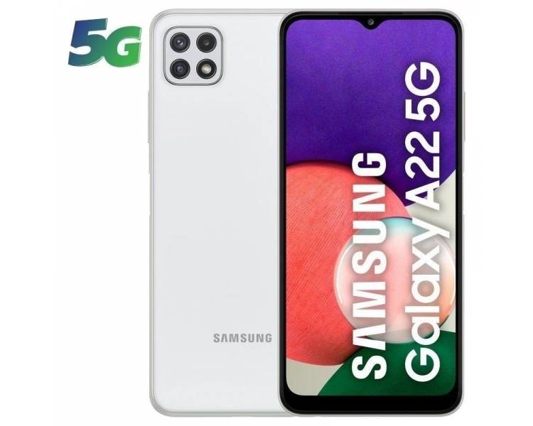 Smartphone samsung galaxy a22 4gb/ 64gb/ 6.6'/ 5g/ blanco