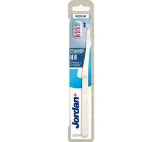 Jordan Change Medium Toothbrush with 2 Replacement Heads - Assorted Colors