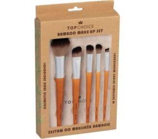 Top Choice Makeup Brush Set with Bamboo Handles 5 Pieces