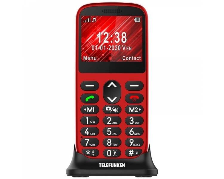 Teléfono Móvil Telefunken S420 Para Personas Mayores Rojo