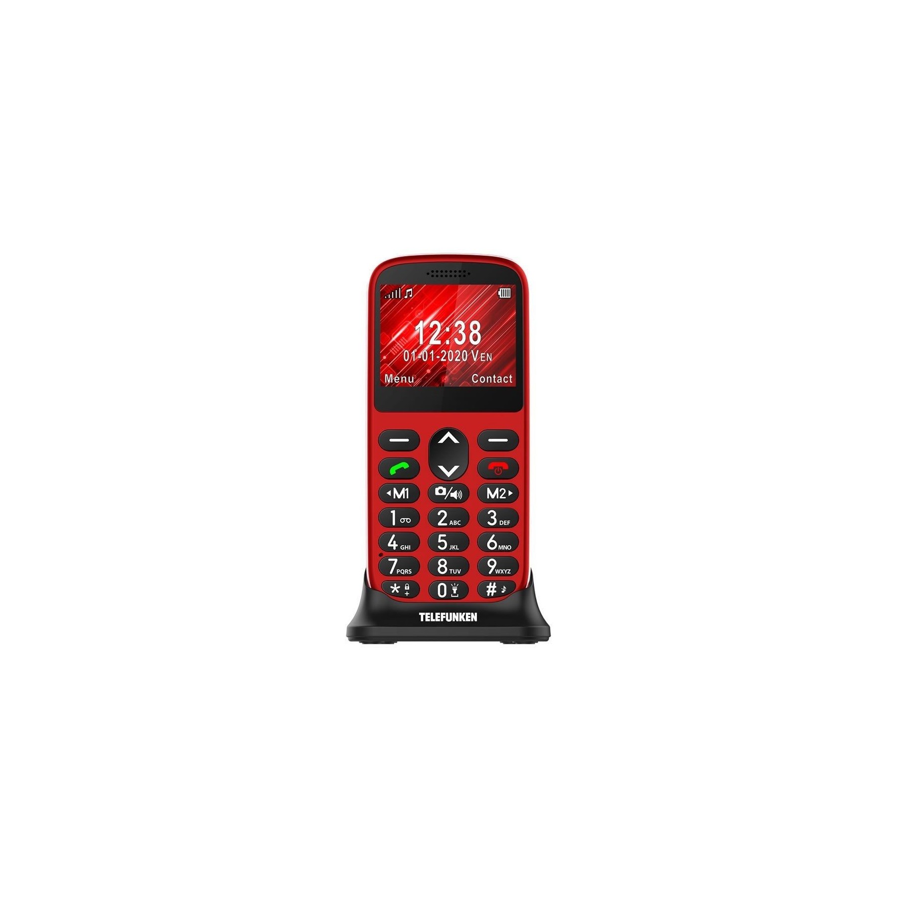 Teléfono móvil telefunken s420 para personas mayores/ rojo