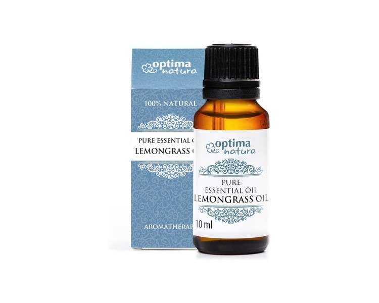 Optima Natura 100% Pure Lemongrass Essential Oil for Aromatherapy and Massage 10ml