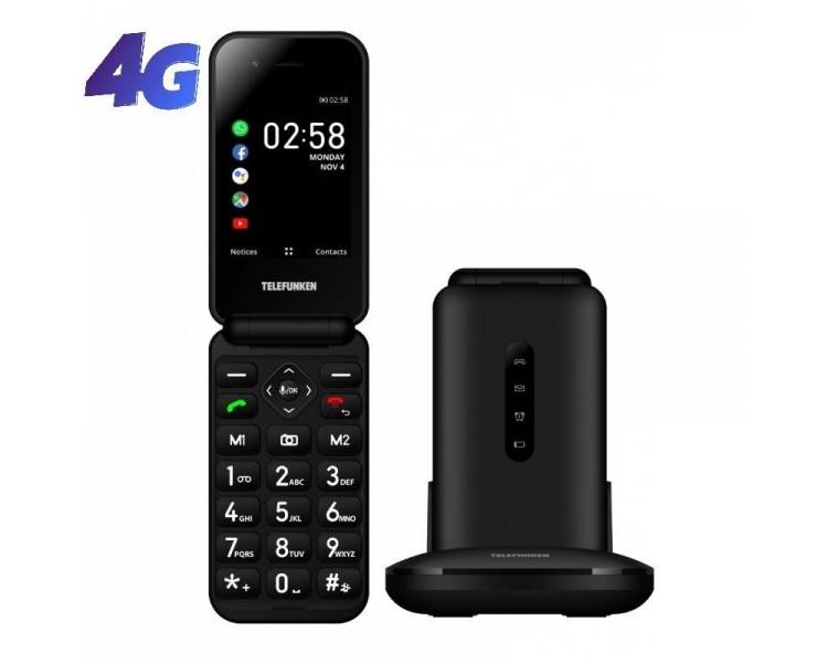 Teléfono Móvil Telefunken S740 Para Personas Mayores Negro