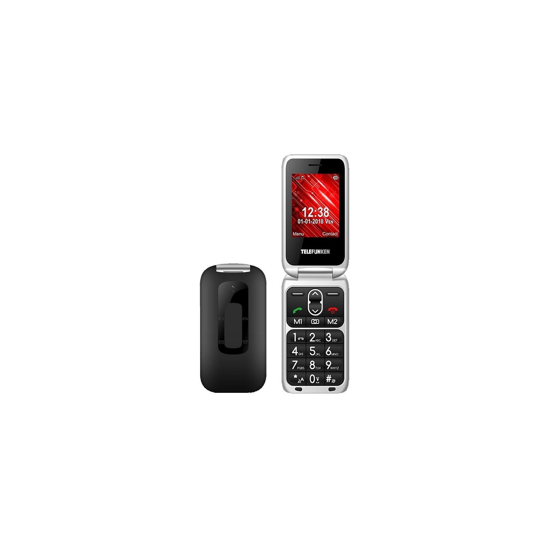 Teléfono móvil telefunken tm 240 cosi para personas mayores/ negro