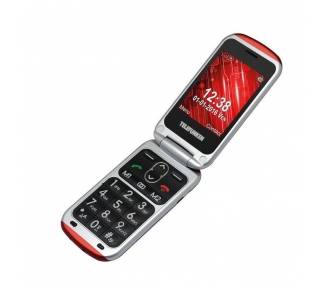 Teléfono móvil telefunken tm 240 cosi para personas mayores/ rojo