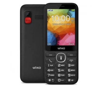Teléfono móvil wiko f200 para personas mayores/ negro