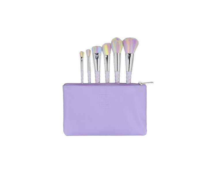 ilu Basic Set 6 Makeup Brushes with Unicorn Pastel Bag
