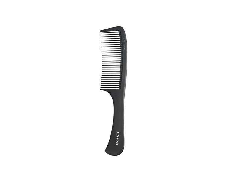 T4B LUSSONI Carbon Anti-Static and Break-Resistant Handle Comb with Wide Teeth for Thin and Thick Hair 400