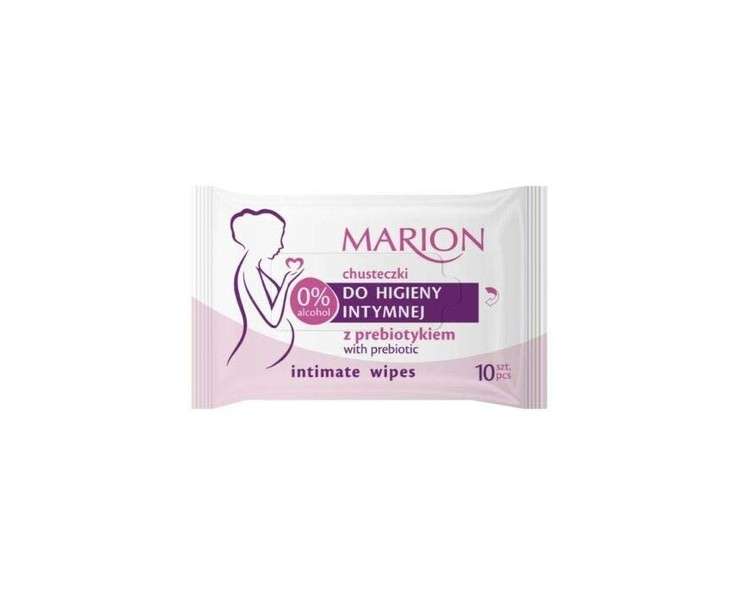 MARION Intimate Wipes Prebiotic Intimate Hygiene Wipes 10 Pieces