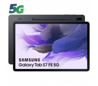 Tablet samsung galaxy tab s7 fe 12.4'/ 4gb/ 64gb/ 5g/ negra