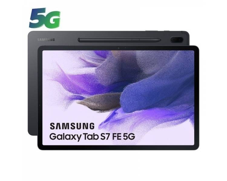 Tablet samsung galaxy tab s7 fe 12.4'/ 6gb/ 128gb/ 5g/ negra