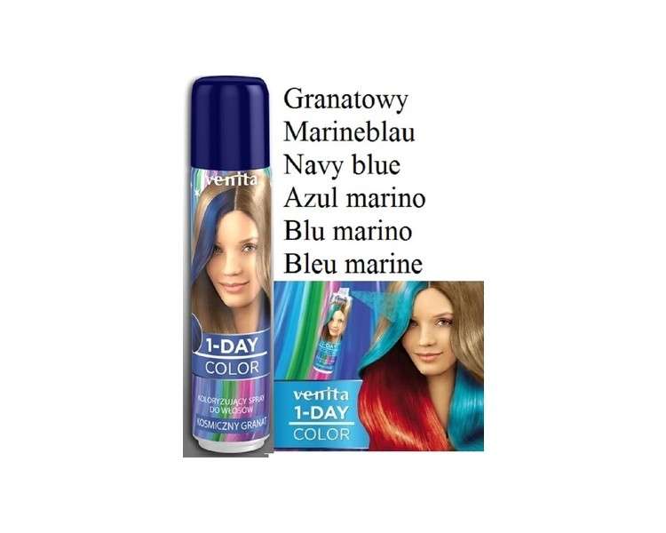 Venita 1-Day-Color Hairspray Navy Blue Colour