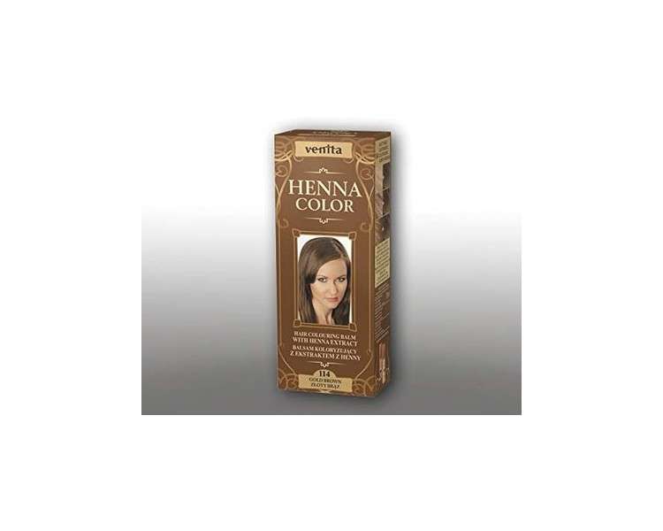 Venita Henna Color Hair Dye 75ml 114 Golden Brown