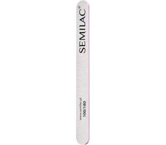 Semilac Straight Shaped Nail Files Double-Sided with Medium Grit 100/180 - Perfect for Natural and Gel Nails - Ideal for Manicure and Pedicure