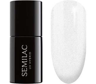 Semilac 091 UV Hybrid Nail Polish Glitter Milk 7ml