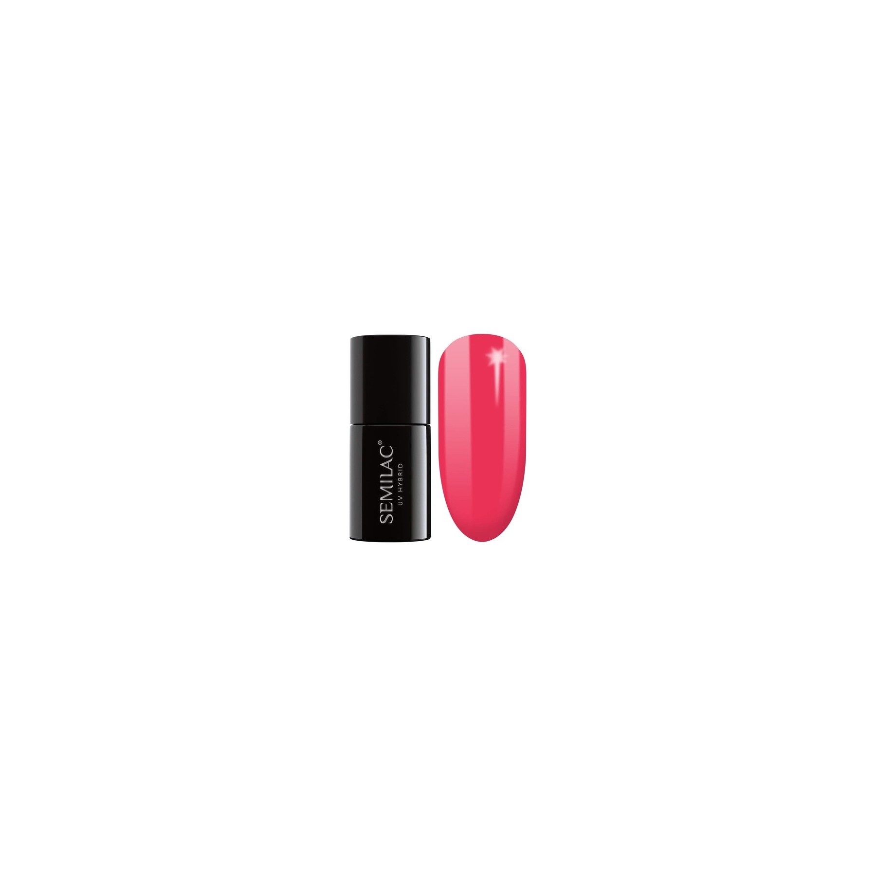 Semilac UV Nail Polish Neon Color 042 Neon Raspberry 7ml - UV LED Nail Polish for Intense and Long-Lasting Colorful Nails