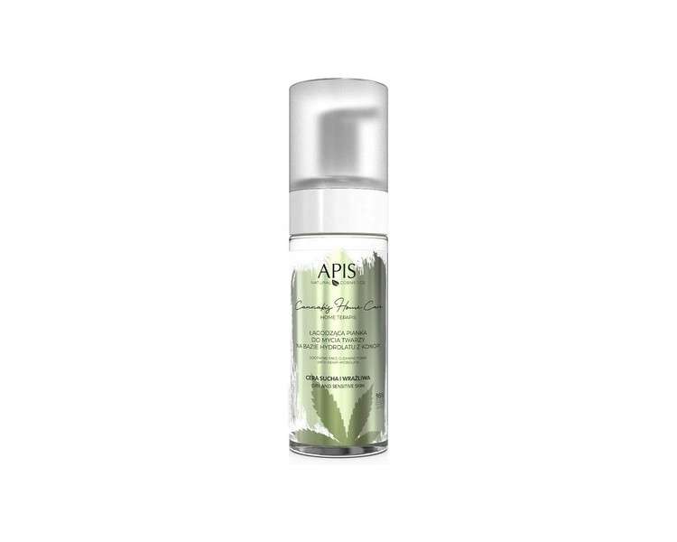APIS CANNABIS HOME CARE Soothing Face Wash Foam with Cannabis Scented Water and Hyaluronic Acid 150ml
