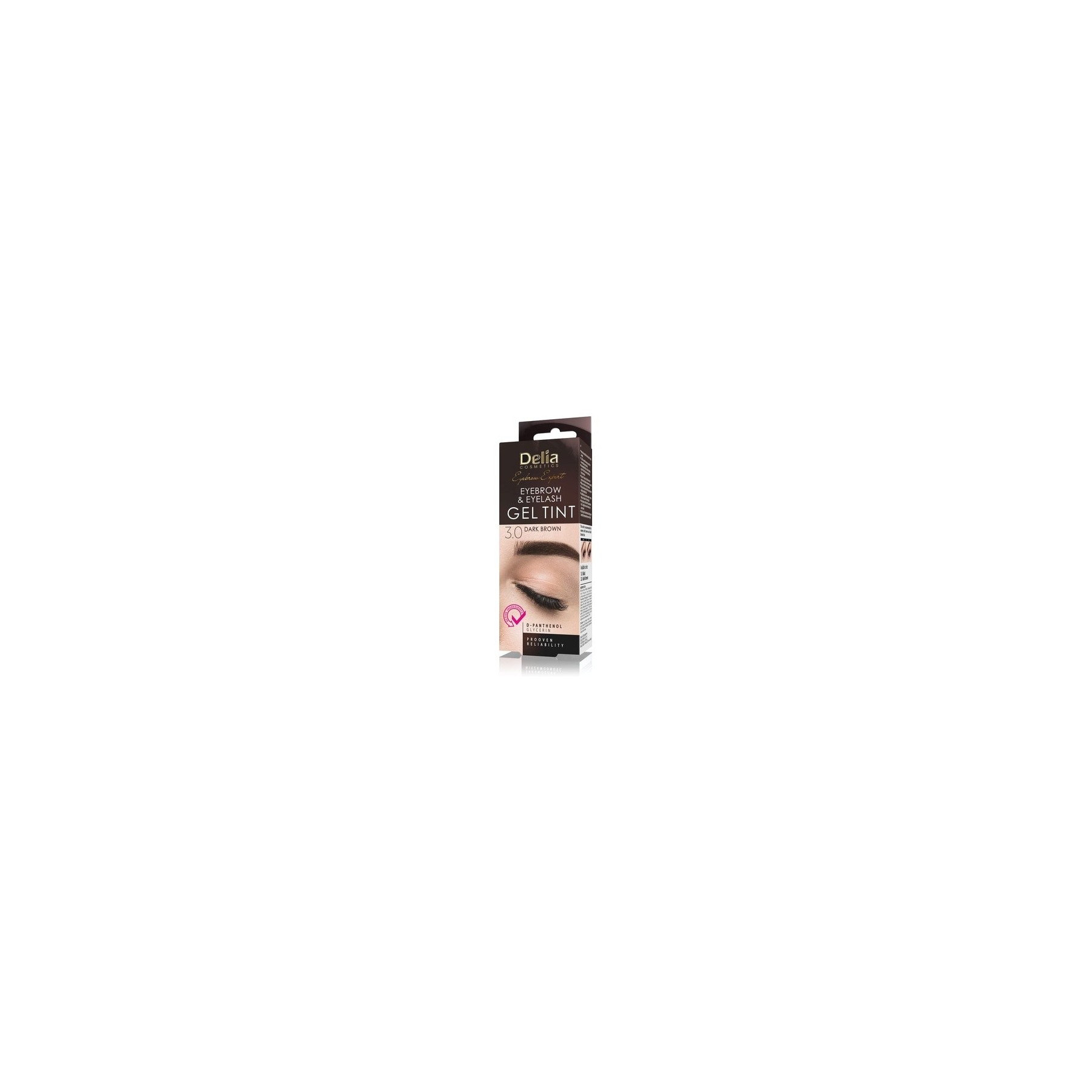 Delia Cosmetics Dark Brown Eyebrow & Eyelashes Tint Innovative Formula Easy 15 Applications Full Treatment Kit 1 Count