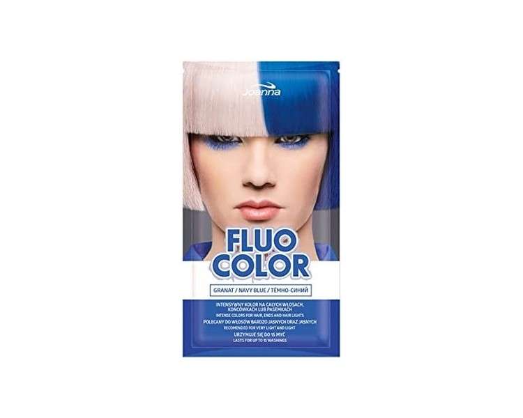Joanna Fluo Color Hair Shampoo Ammonia Free 35g Navy Blue - Up to 15 Washes