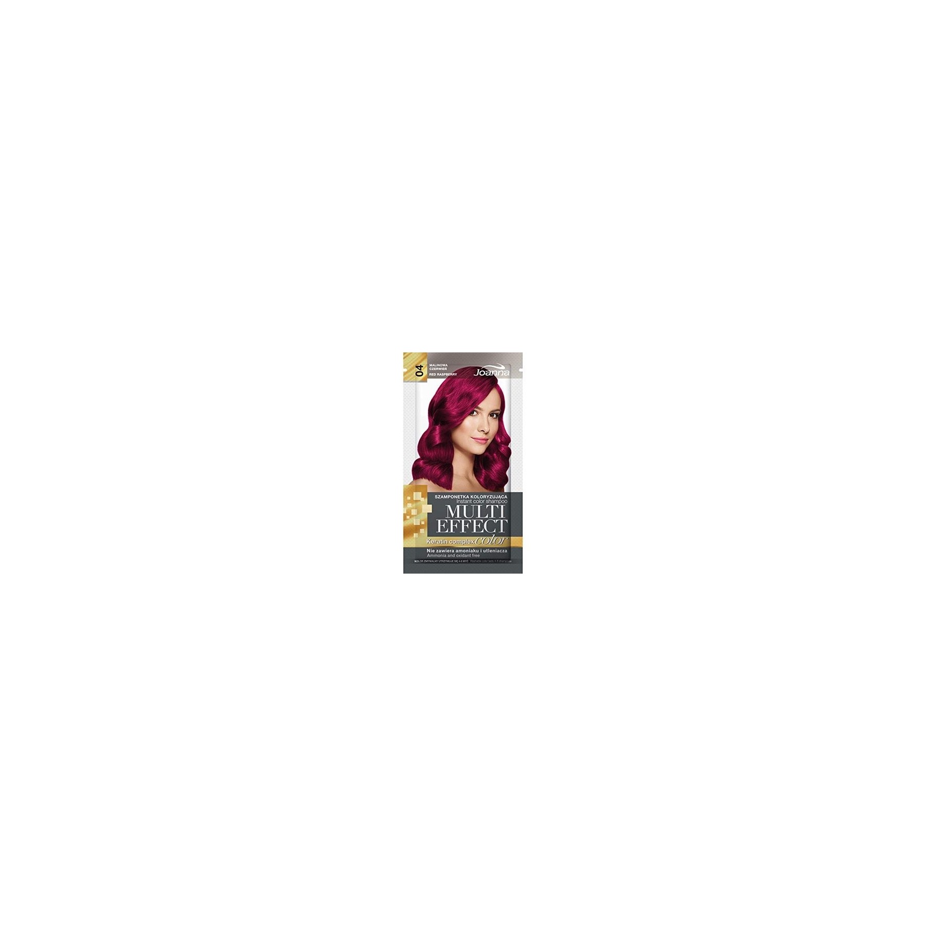 JOANNA Multi Effect Keratin Complex Color Instant Color Shampoo 35g - Raspberry Red 04 JOANNA Multi Effect Keratin Complex Color Instant Color Shampoo 35g - Raspberry Red 04