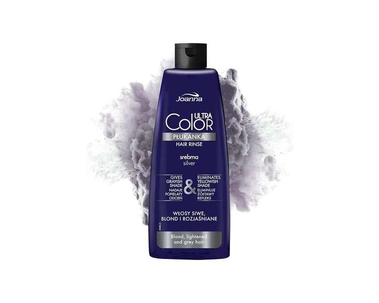 Joanna Ultra Color Silver Hair Rinse for Blonde and Light Hair Ashen Grey Shade 150ml