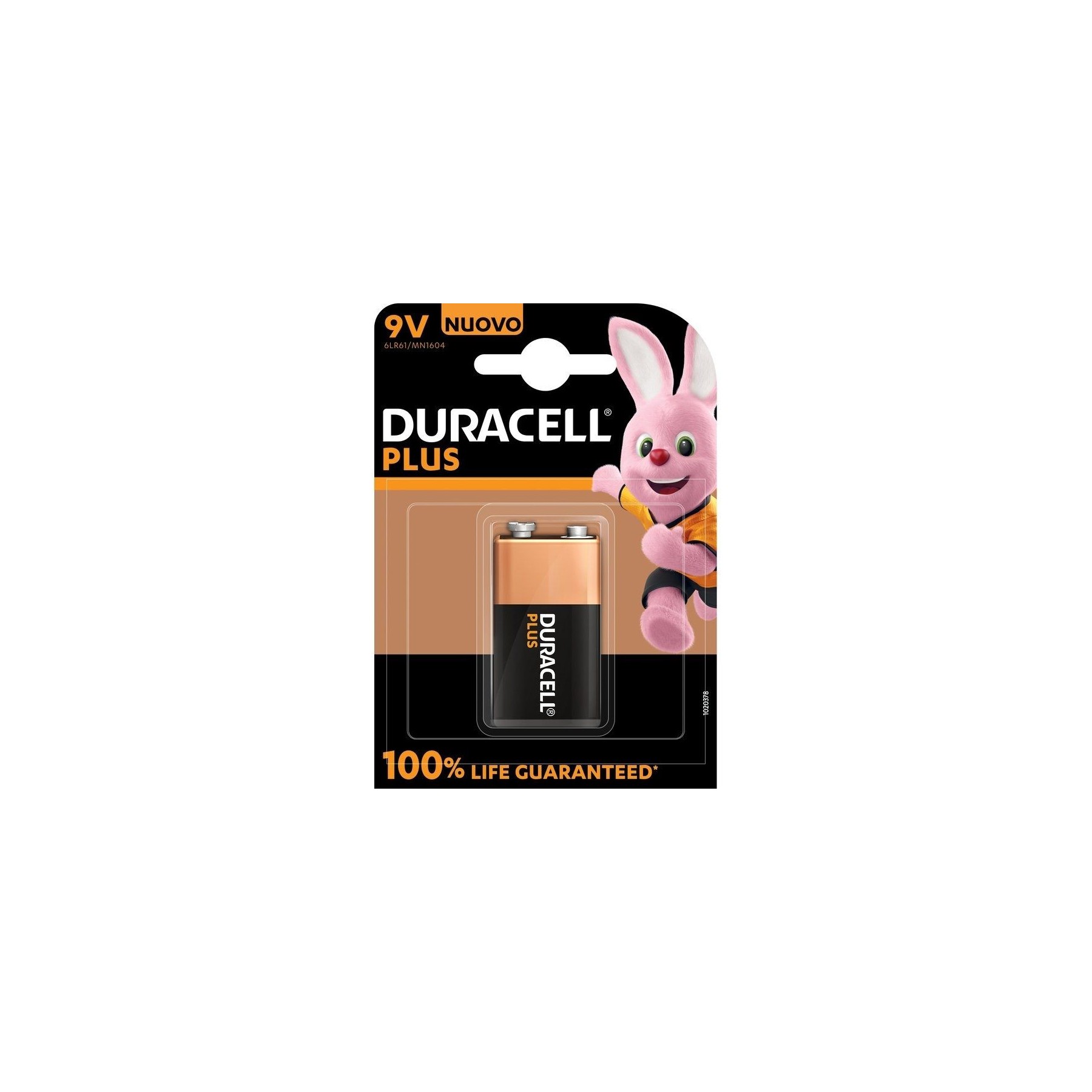 Pila Bateria Duracell Plus Mn1604 6LR61 9V Alcalina