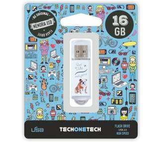 Memoria USB Pen Drive 16gb tech one tech que vida mas perra usb 2.0