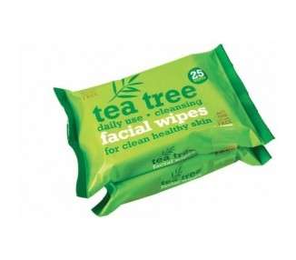Tea Tree Daily Cleansing Facial Wipes For Healthy Clean Skin 50 Wipes