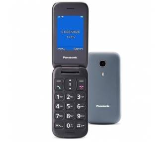 Teléfono móvil panasonic kx-tu400exg para personas mayores/ gris