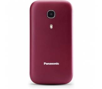 Teléfono Móvil Panasonic Kx-Tu400Exr Para Personas Mayores Rojo Granate