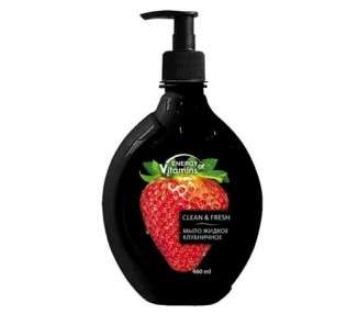 Energy of Vitamins Strawberry Fresh Liquid Soap 460ml Pump