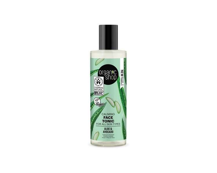 Organic Shop Calming Face Tonic with Avocado and Aloe for All Skin Types 150ml