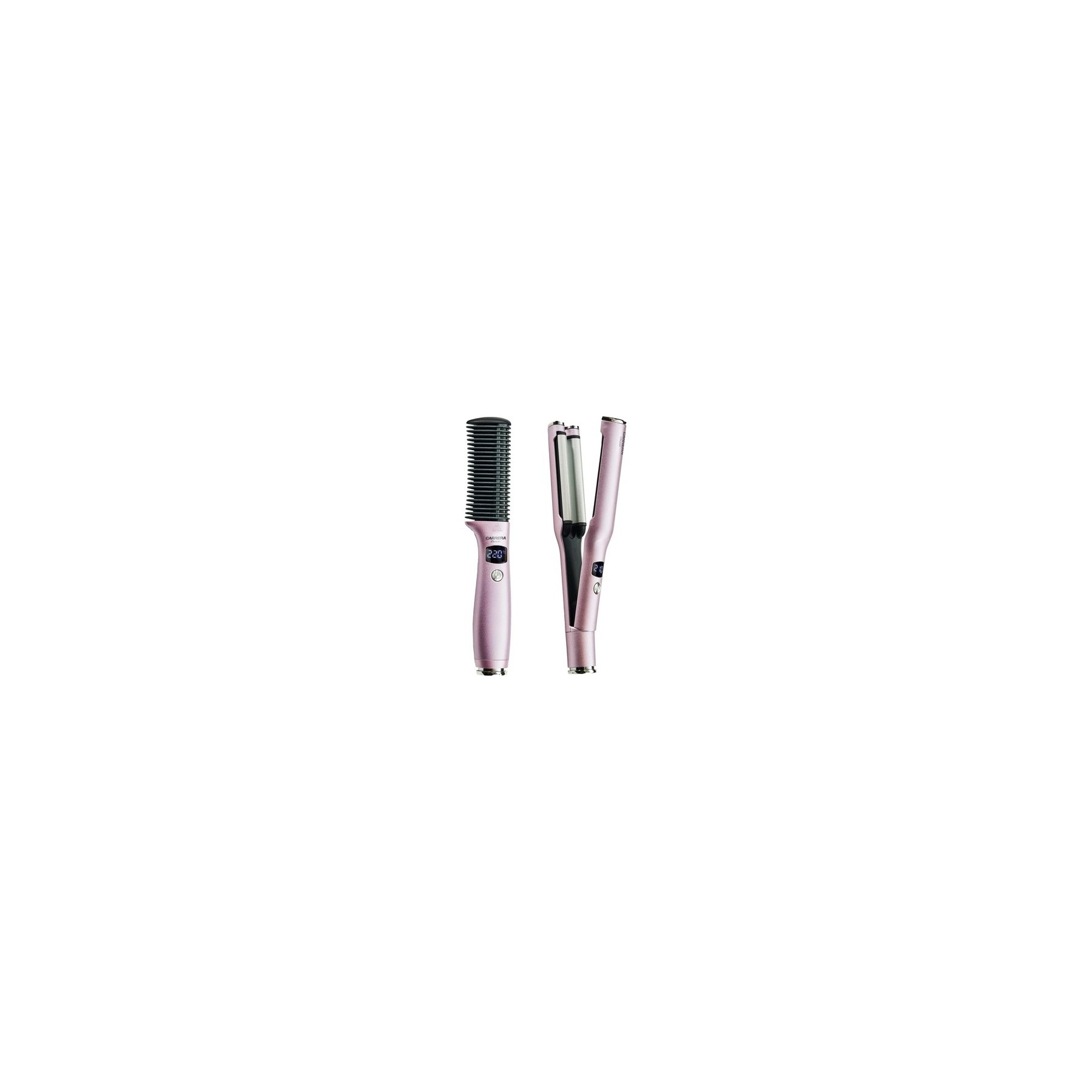 Carrera Beauty Click&Style Straighting brush/curling iron set Lilac