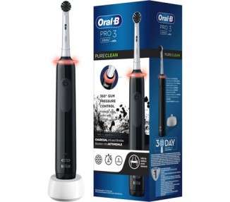 Oral B Pro 3 3000 Reine Clean Electric Toothbrush - Black/Brown