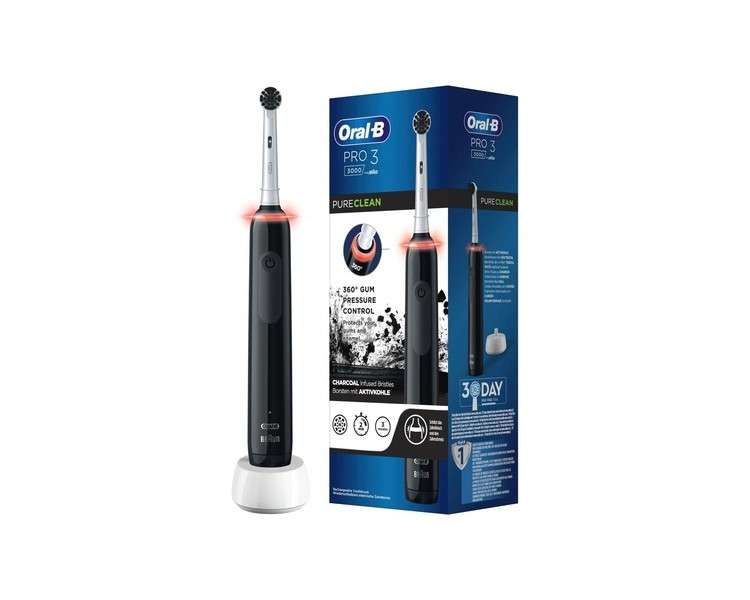Oral B Pro 3 3000 Reine Clean Electric Toothbrush - Black/Brown