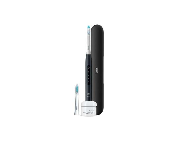 Oral-B Pulsonic Slim Luxe 4500 Matte Black Travel Edition Sonic Toothbrush with Battery