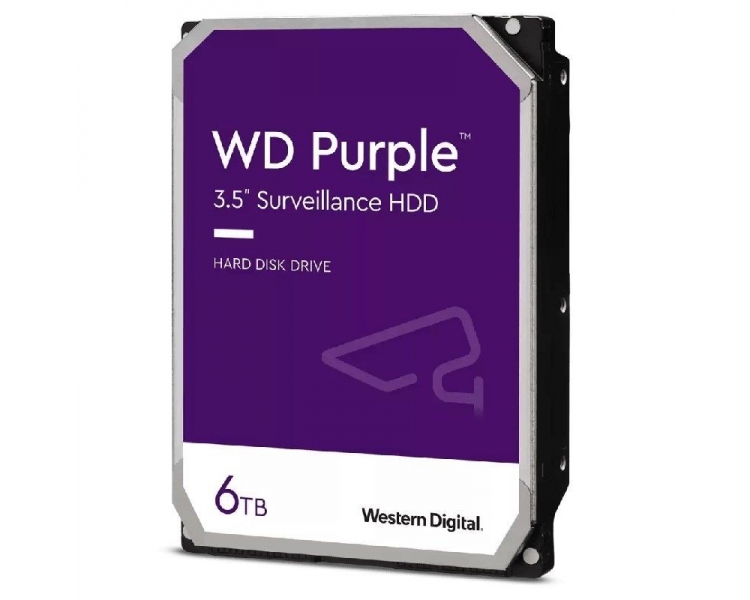 Disco duro western digital wd purple surveillance 6tb/ 3.5'/ sata iii/ 128mb