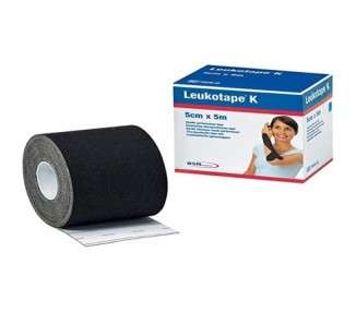 Leukotape K Kinesiology Tape Black 5cm x 4.5m
