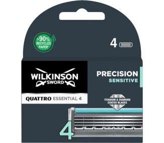 Wilkinson Sword Quattro Titanium Sensitive Razor Blades 4pcs