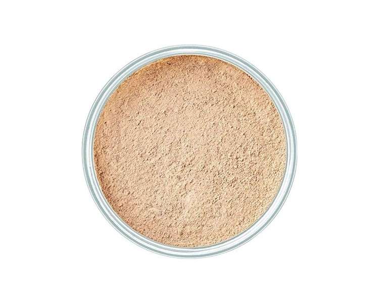 ARTDECO Mineral Powder Foundation Protective Loose Powder in Compact Form for a Smooth, Soft Matte Finish 15g - Light Beige