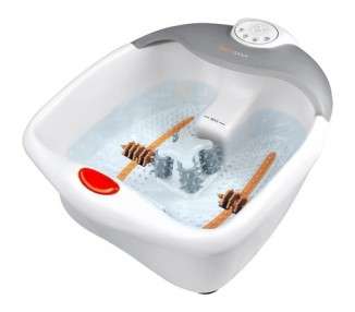 Medisana FS 885 Foot Spa with Foot Reflex Zone Massage Electric Foot Bath with Heat Function Vibration Massage Timer Function for Large Feet and a Pleasant Foot Massage