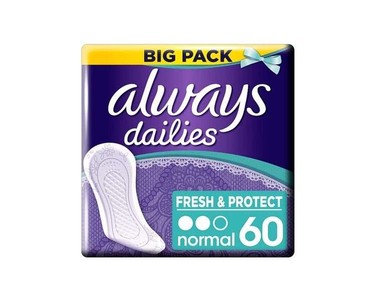 Always Dailies Fresh Protection Normal Panty Liners 60 Pieces