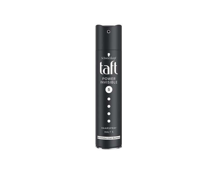 Taft Power Invisible Hairspray No Gluing & No Weighing Hold 5, 250 Ml